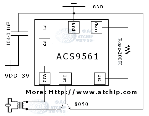 警報(bào)聲音效四聲報(bào)警器芯片接線圖