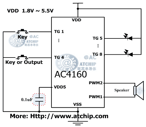 AC4160 diagram c|l(f)ЧƬC(j)MCUƵOTPZоƬ·ӾD