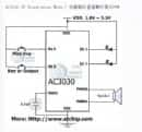 應(yīng)用電路簡(jiǎn)單的OTP語(yǔ)音芯片原理圖接線資料(AC3030)