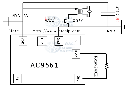 警報(bào)聲音效四聲報(bào)警器芯片接線(xiàn)圖